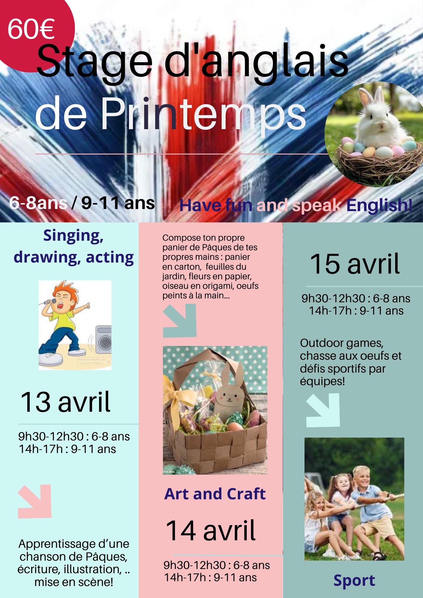 Stage d'anglais de printemps
